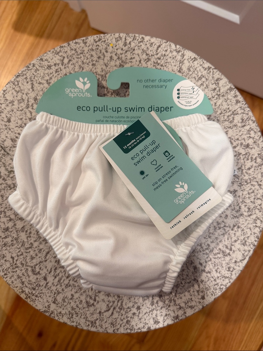 Green Sprouts Eco Pull-Up Swim Diaper in White